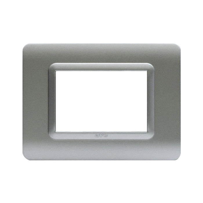 Placca in plastica Ave serie tecnopolimero S44 per scatola rettangolare 3 moduli 44PY03AO