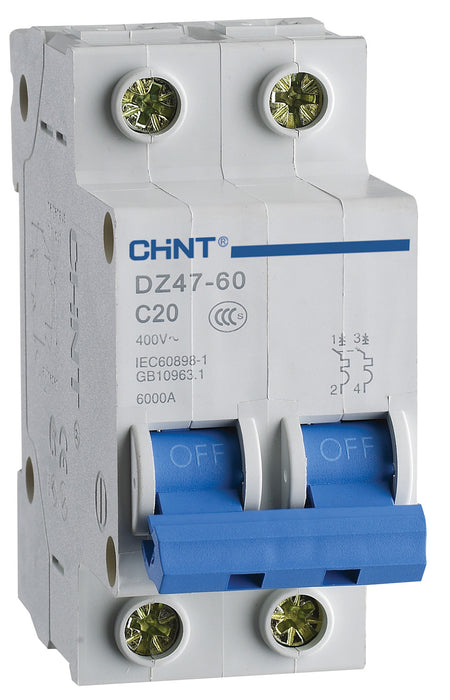 CHINT eB/C20-1PN-4,5 Interruttore magnetotermico 1P+N 20A 4,5kA Curva C 2M
